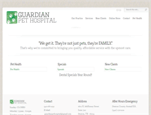 Tablet Screenshot of guardianpethospital.com